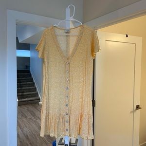 Red dress boutique yellow floral dress